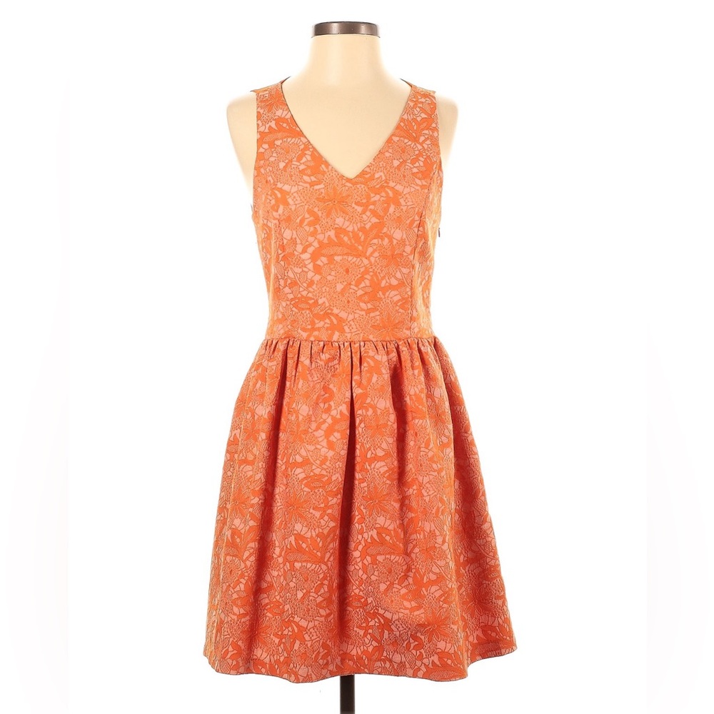 Tennessee Orange Floral Sleeveless Dress
